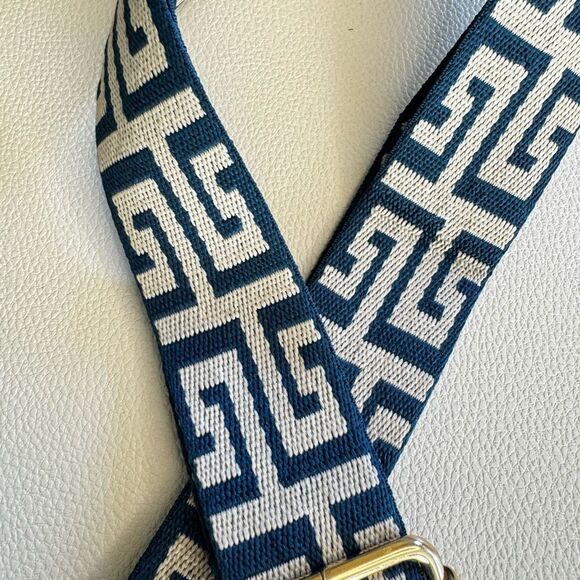 Blue Gray Purse Strap Crossbody Bag Guitar Strap NEW - Picture 2 of 3